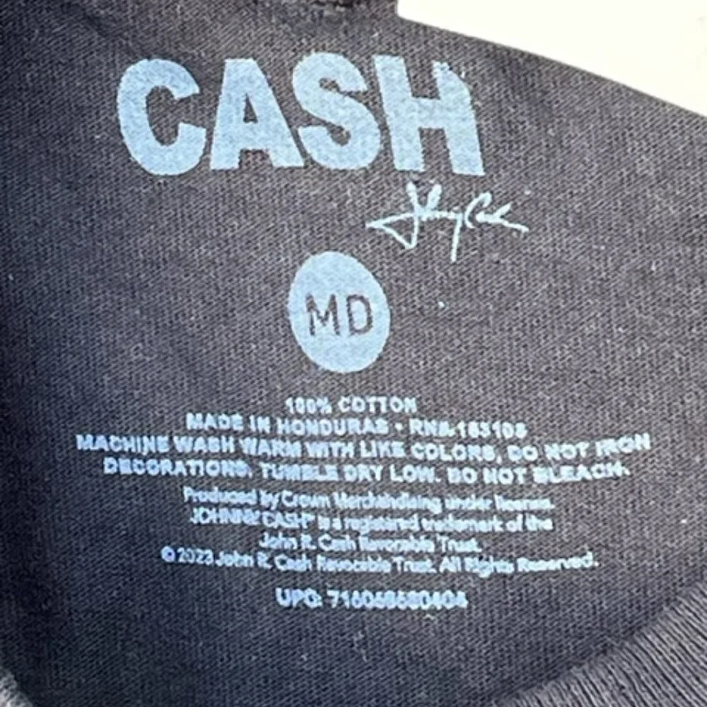Johnny Cash NWT Men's Black Short Sleeve Crew-Neck Graphic T-Shirts  Size Medium - Picture 5 of 6
